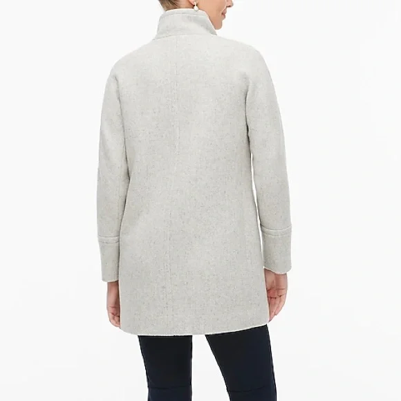 ☀️NEW☀️J. Crew Light Gray City Coat - Picture 4 of 13
